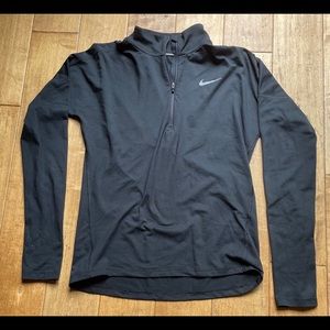Nike running half zip black